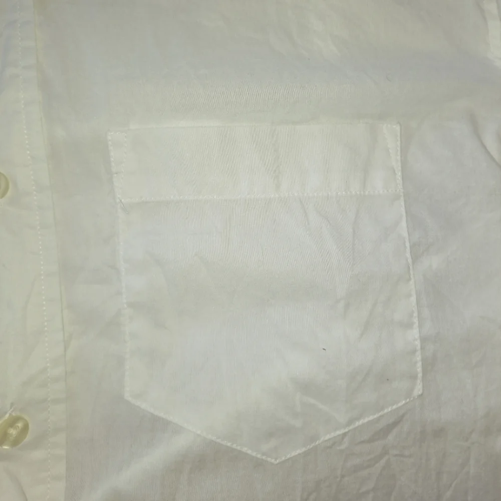 GAP white collared long sleeve button up shirt classic fit size medium blouse - Picture 8 of 14